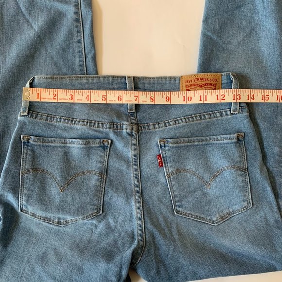 Levi 714 Straight Jeans Light Wash Denim - 27 - Picture 9 of 11
